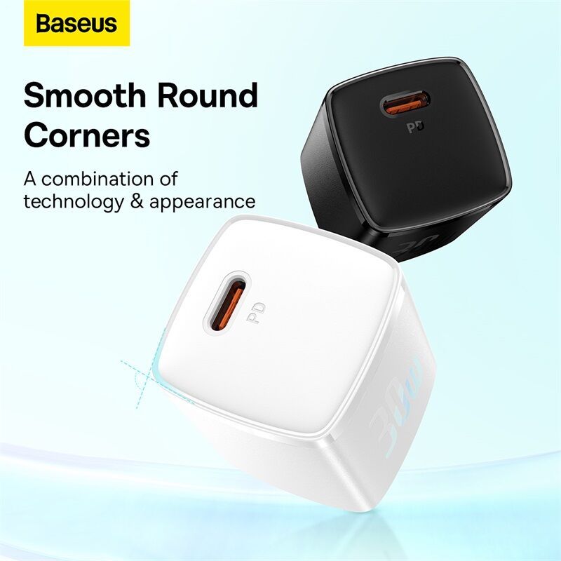 Baseus GaN5 ৩০W টাইপ-সি মিনি ফাস্ট চার্জার