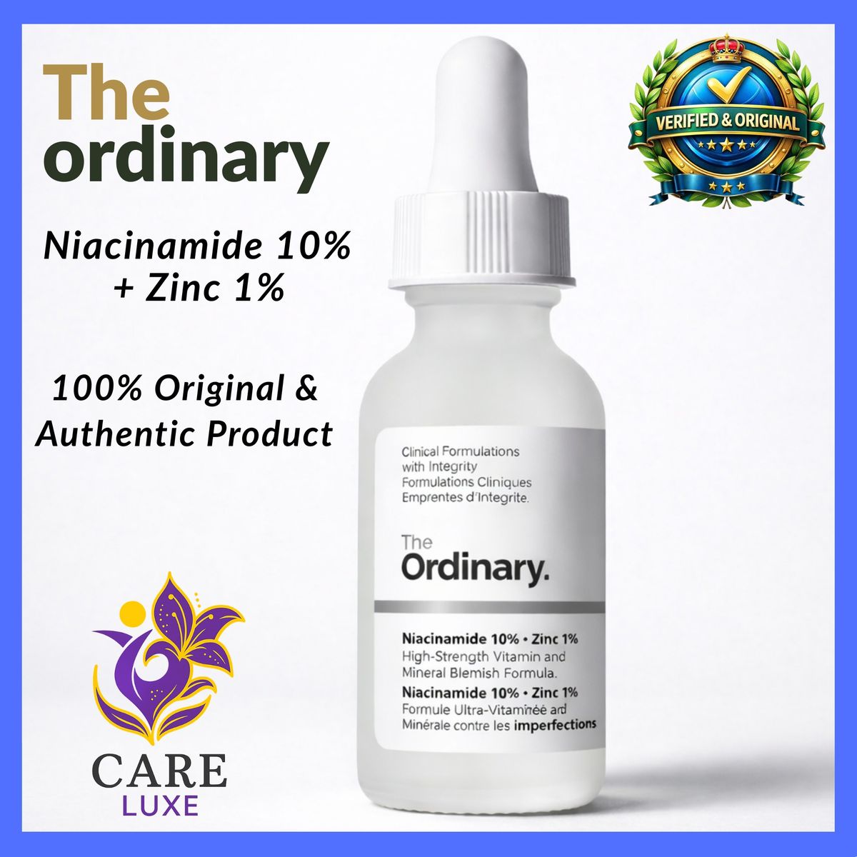 The Ordinary Niacinamide 10% + Zinc 1% ফেস সিরাম